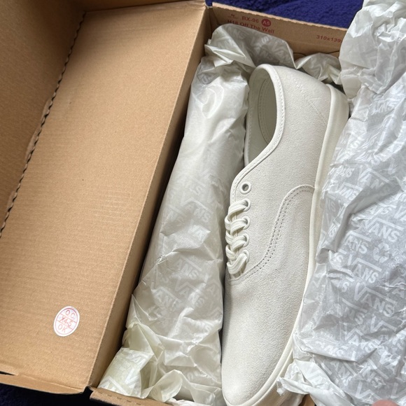 Vans Off-White Suede Lace-Up Sneakers - Picture 5 of 5